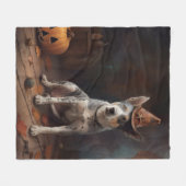 Australische vee pompoenen Halloween eng Fleece Deken (Voorkant (Horizontaal))