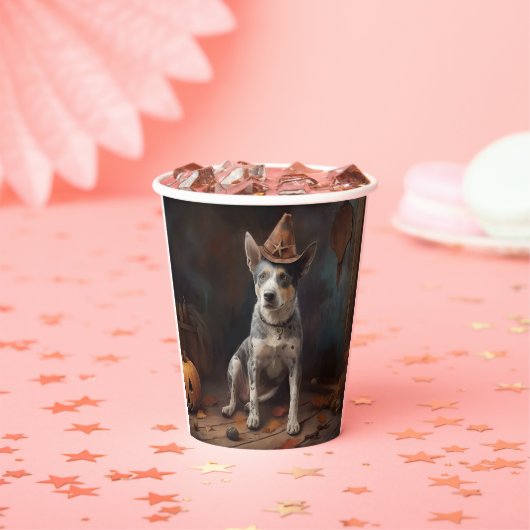 Australische vee pompoenen Halloween eng Papieren Bekers (Insitu)