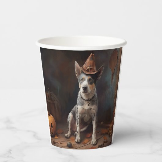 Australische vee pompoenen Halloween eng Papieren Bekers (Achterkant)