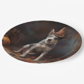 Australische vee pompoenen Halloween eng Papieren Bordje (Gekanteld)