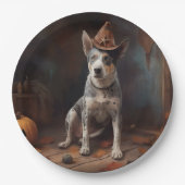 Australische vee pompoenen Halloween eng Papieren Bordje (Voorkant)