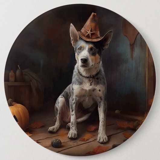 Australische vee pompoenen Halloween eng Ronde Button 6,0 Cm (Voorkant)