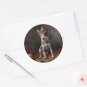 Australische vee pompoenen Halloween eng Ronde Sticker (Envelop)