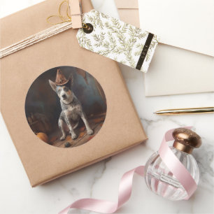 Australische vee pompoenen Halloween eng Ronde Sticker