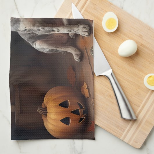 Australische vee pompoenen Halloween eng Theedoek (Quarter Fold)