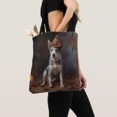 Australische vee pompoenen Halloween eng Tote Bag (Dichtbij)