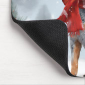 Australische veedog in Sneeuw Kerstmis Muismat (Hoek)
