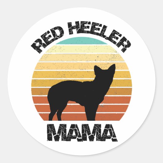 Australische veedogstickers ronde sticker (Voorkant)
