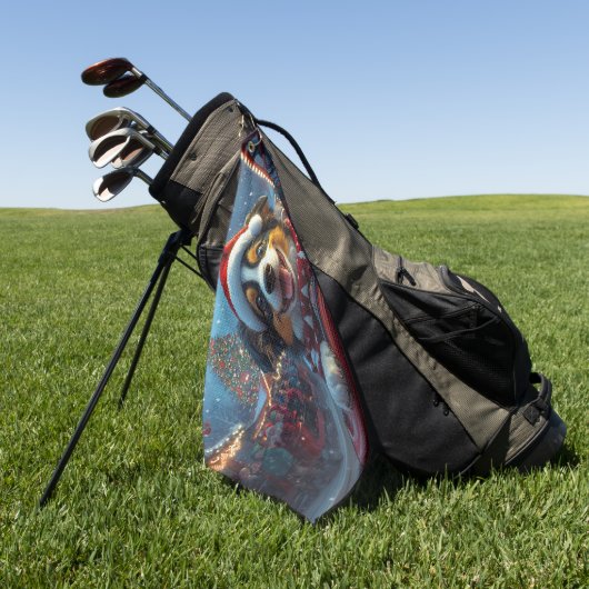Australische veedrijvershond Achterbaan Kerstmis Golfhanddoek (Groen)