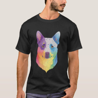 Australische veedrijvershond Heeler Kleurig Pop Ar T-shirt