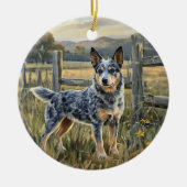 Australische veedrijvershond keramisch ornament (Voorkant)