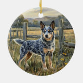Australische veedrijvershond keramisch ornament (Achterkant)