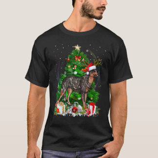 Australische veedrijvershond Kerstboom Licht Pyjam T-shirt