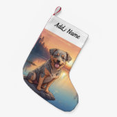 Australische veedrijvershond kleine kerstsok (Voorkant (Hangend))