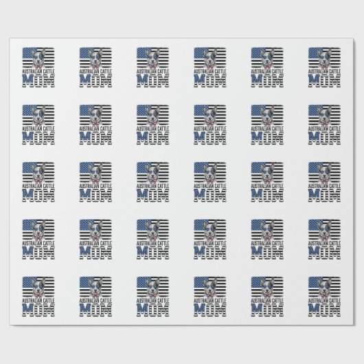 Australische veedrijvershond Moeder Patriottisch V Cadeaupapier (Vlak)