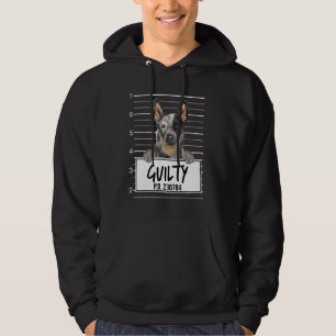Australische Veedrijvershond Mugshot Schuldig Hond Hoodie
