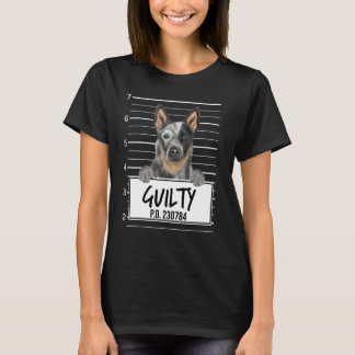 Australische Veedrijvershond Mugshot Schuldig Hond T-shirt