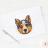 Australische veehond 3D geïnspireerd Ronde Sticker (Envelop)