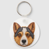 Australische veehond 3D geïnspireerd Sleutelhanger (Voorkant)