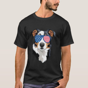 Australische veehond Amerikaanse vlag Patriottisch T-shirt
