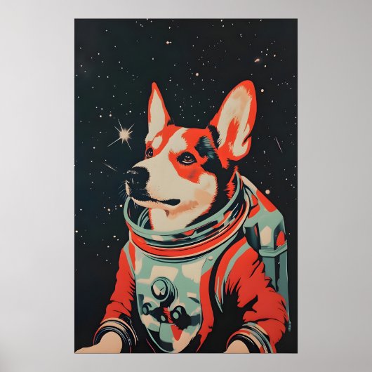 Australische veehond Astronaut Poster, Australisch Poster (Voorkant)