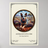 Australische veehond Dierkunde Serie Poster (Voorkant)