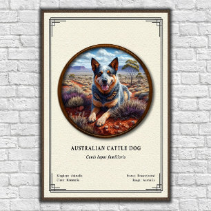 Australische veehond Dierkunde Serie Poster