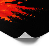 Australische veehond en maan Halloween Poster (Hoek)