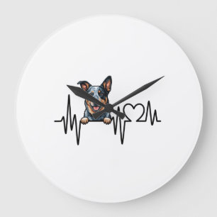 Australische veehond Hartslag Ecg Hart Poot Grote Klok