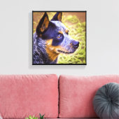 Australische veehond - Hond Portret Canvas Afdruk (Insitu (Woonkamer))