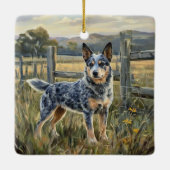 Australische veehond keramisch ornament (Achterkant)