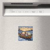 Australische veehond Kerstboot Vakantie Magneet (Insitu (Vaatwasser))