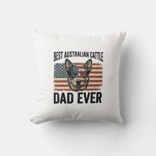 Australische veehond papa patriottisch vintage shi kussen