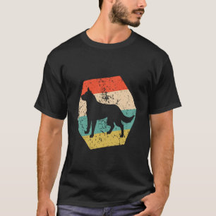 Australische veehond ras retro distressed zeshoek t-shirt