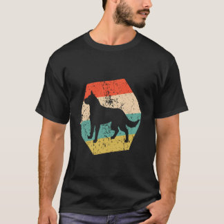 Australische veehond ras retro distressed zeshoek t-shirt