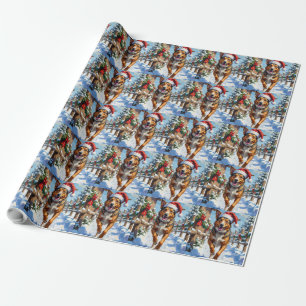 Australische veehond Red Heeler Kerstmis Cadeaupapier
