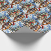 Australische veehond Red Heeler Kerstmis Cadeaupapier (Hoek)