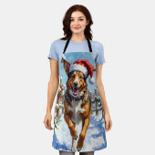 Australische veehond Rode Heeler Kerstmis Schort (Gedragen)
