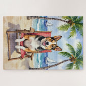 Australische veehond strand scene legpuzzel (Horizontaal)