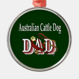 Australische veehond vader metalen ornament