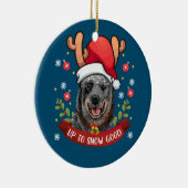 Australische veestapel Dog Blue Heeler Reindeer Ch Keramisch Ornament (Rechts)