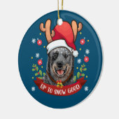 Australische veestapel Dog Blue Heeler Reindeer Ch Keramisch Ornament (Links)