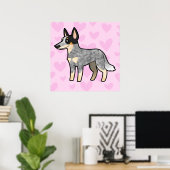 Australische veestapel hond / Kelpie Love Poster (Thuiskantoor)