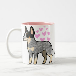 Australische veestapel hond / Kelpie Love Tweekleurige Koffiemok