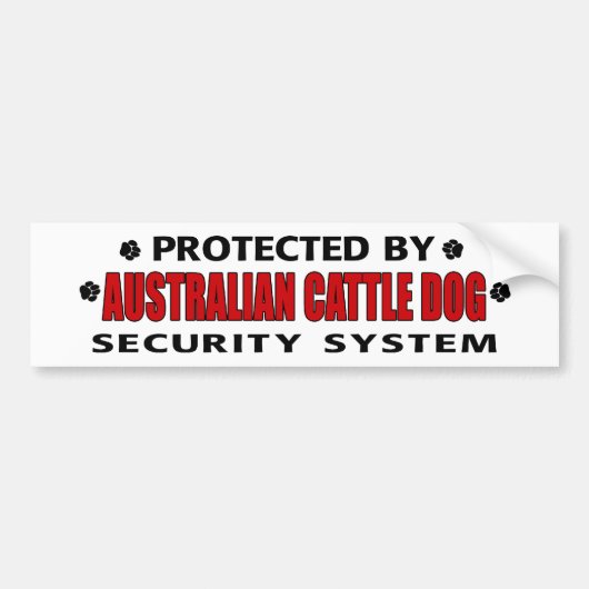 Australische veiligheid van rundveehonden bumpersticker (Voorkant)