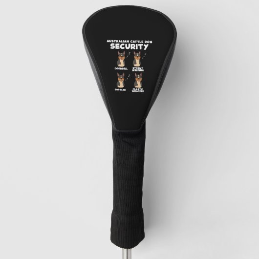 Australische veiligheid van rundveehonden golfheadcover (Voorkant)