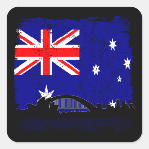Australische Vierkante Sticker