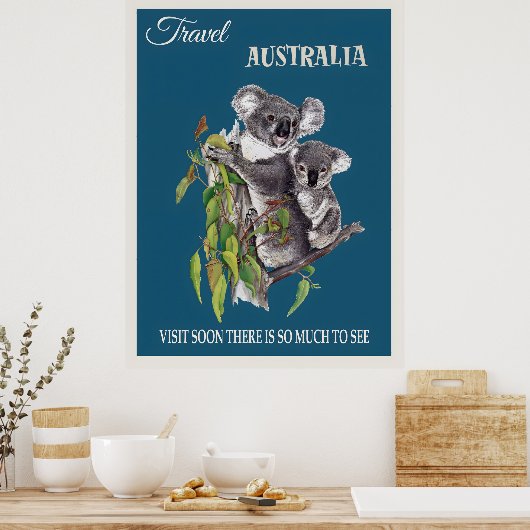 Australische vintage poster (Keuken)