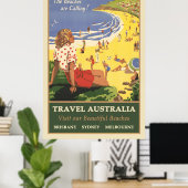 Australische vintage poster (Thuiskantoor)
