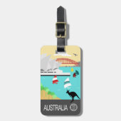 Australische vintage poster bagagelabel (Voorkant verticaal)